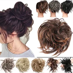 Synthetic Messy Bun Scrunchie Chignon  Band Messi Hairpieces Donut For Women
