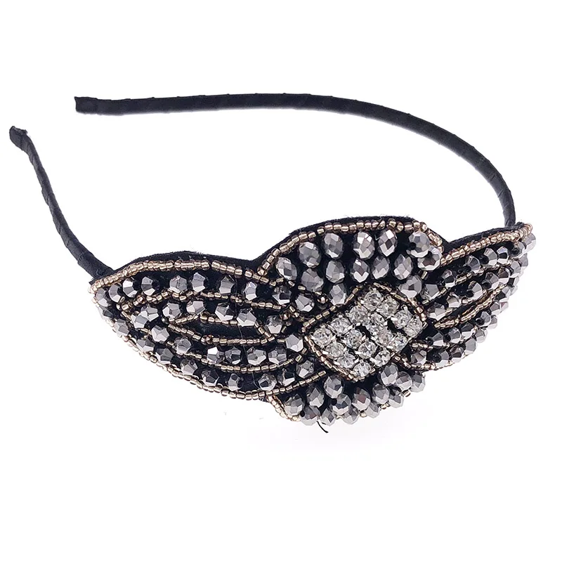 Bohemian Vintage Beads Handmade Hairband Rhinestone SeedBeads Headband customized Hair Accessories