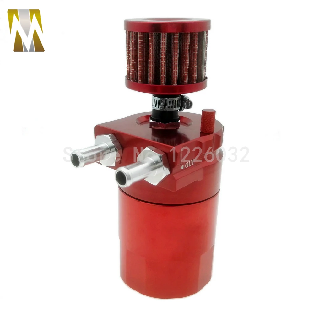 

Automobile Racing Engine Baffled Aluminum Oil Catch Can Reservoir Tank / Oil Catch Tank With Mini Filter For Most Cars