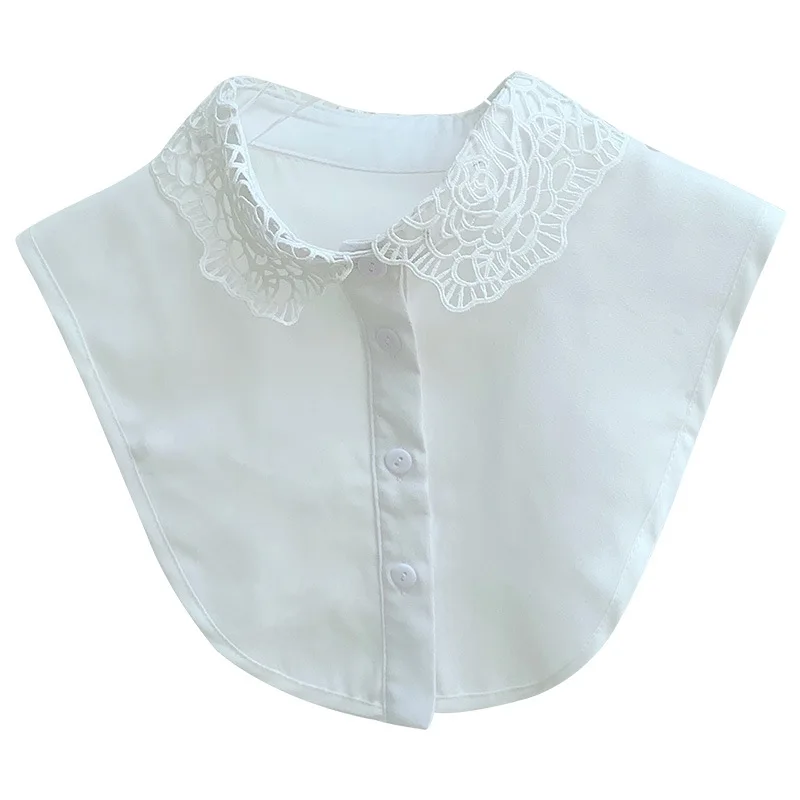 Elegante colletto finto in pizzo colletto staccabile da donna camicia solida accessori donna