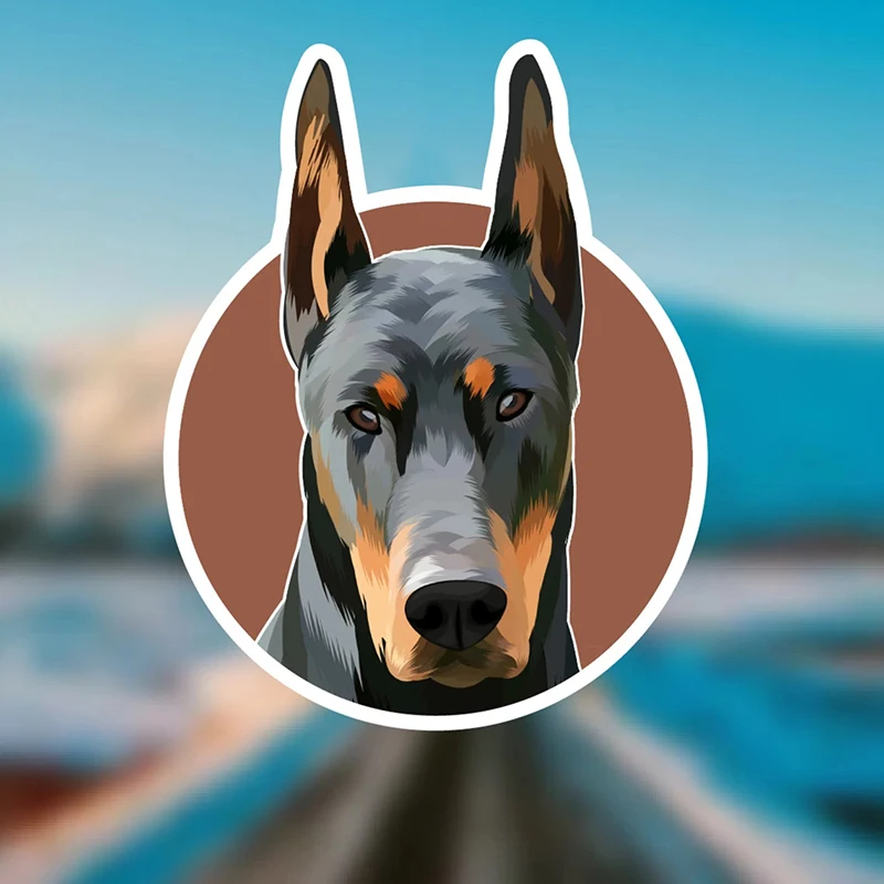 

32823 # Doberman Pinscher Dog 13 cm/17 cm Self-adhesive Decal Car Sticker Waterproof Auto Decors on Bumper Rear Window Laptop