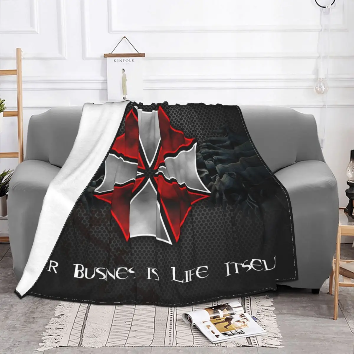 Umbrella Corps Corporation Blankets Fleece Winter Horror Military Tactical Police Warm Throw Blankets for Bed Office Bedspread