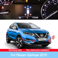 Car Parking Sensor Reverse Backup Radar 8 Probes Beep Show Distance on Display Sensor Video System For Nissan Qashqai 2019-2025
