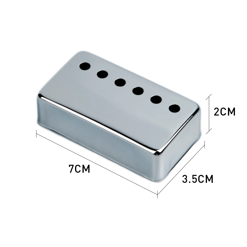 LOMMI 10 Pairs 20pcs Humbucker Pickup Cover 50/52mm Pole Spacing Bridge Neck Fits For Most LP Style Guitar Parts Chrome