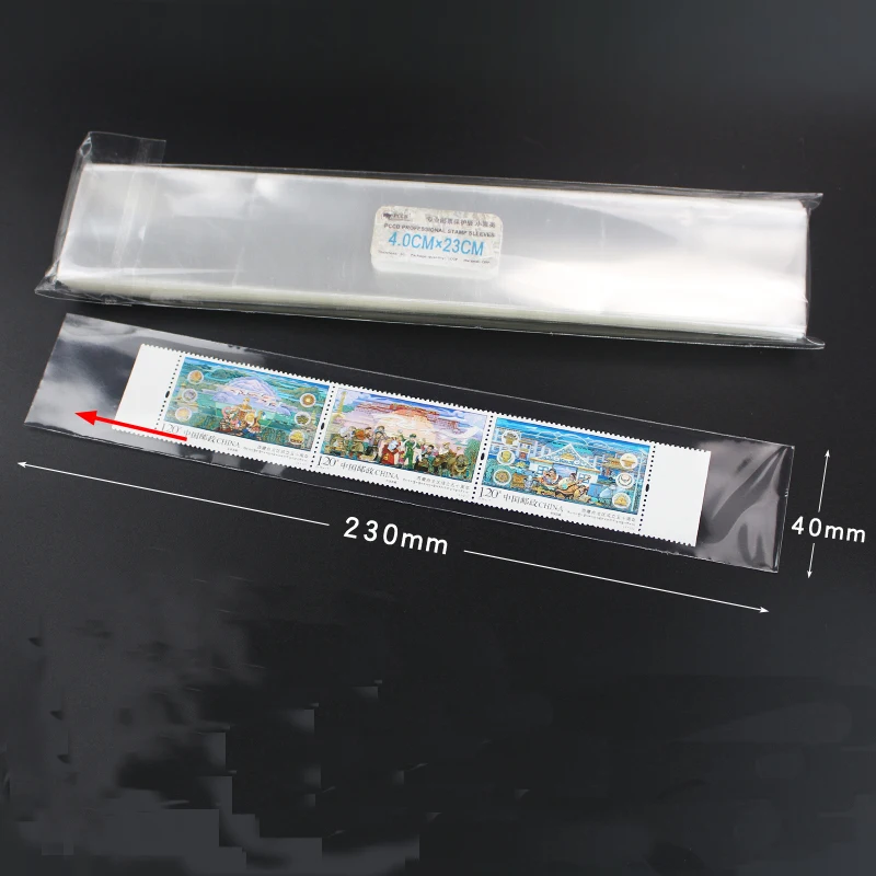 100PCS/Pack Long strip PCCB STAMP SLEEVES Collection Protection bag 30mm*150m 40mm*230mm 50mm*230mm 60mm*220mm