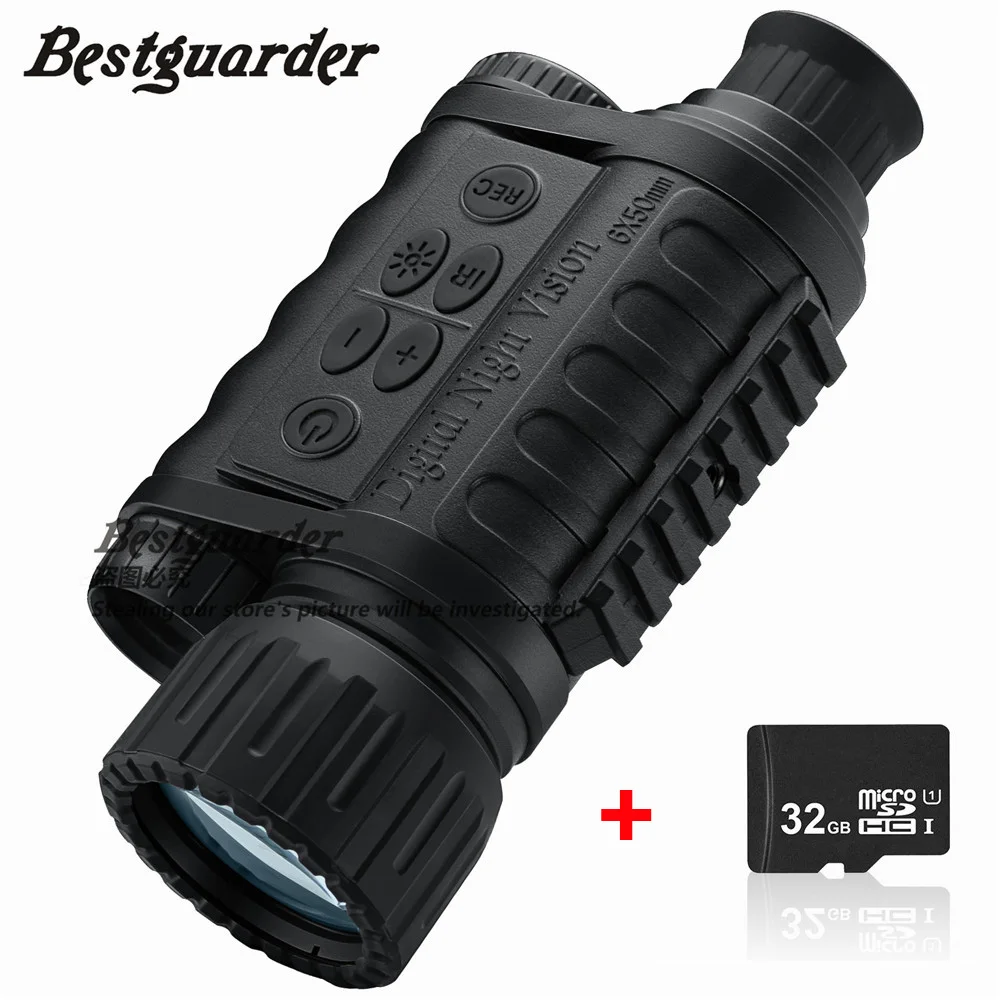 Bestguarder Night Vision Monocular Waterproof IR 350M 32G Binocular Telecope for Hunting Travel Camping Monocular Night Vision