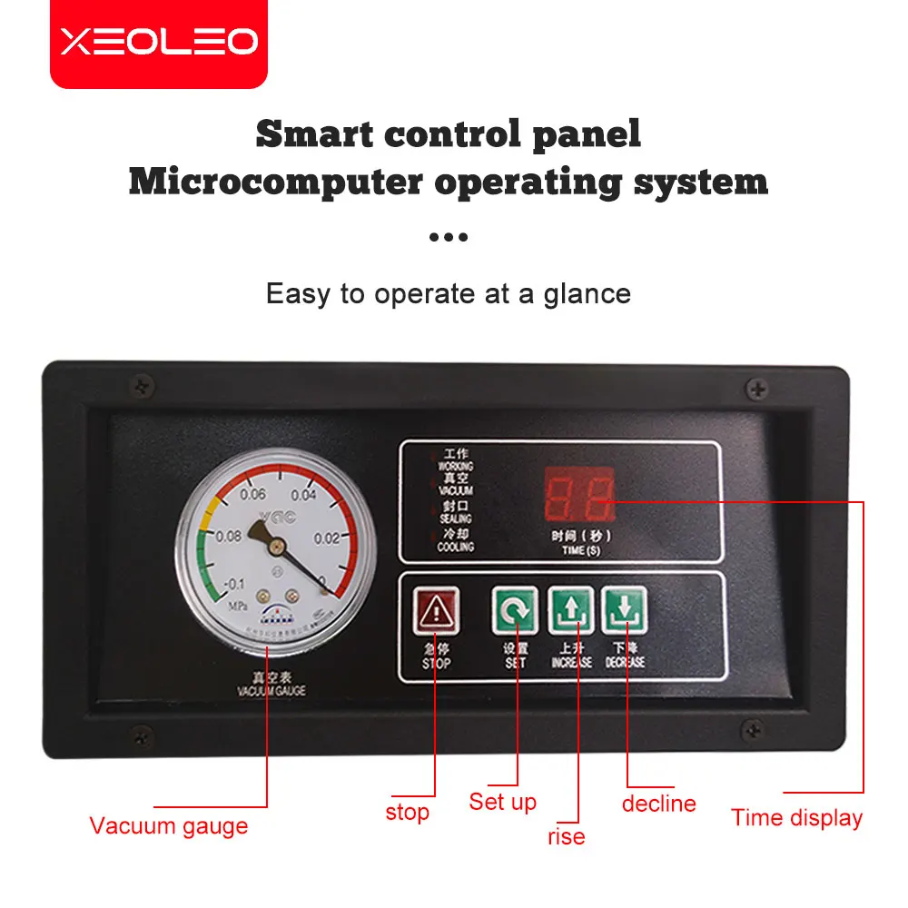 XEOLEO Vacuum packaging machine 1 kpa Table plastic bags sealer vacuum sealer machine Food packaging for Nut Fruit Meat 220V