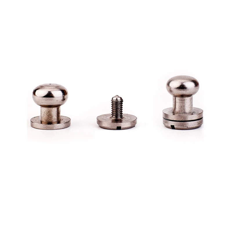 10PCS  Wallet Bag Screw Stainless Steel Belt Rivet Pacifier Nail Head Monk DIY Handmade Leather Craft Key Case Hardware Part