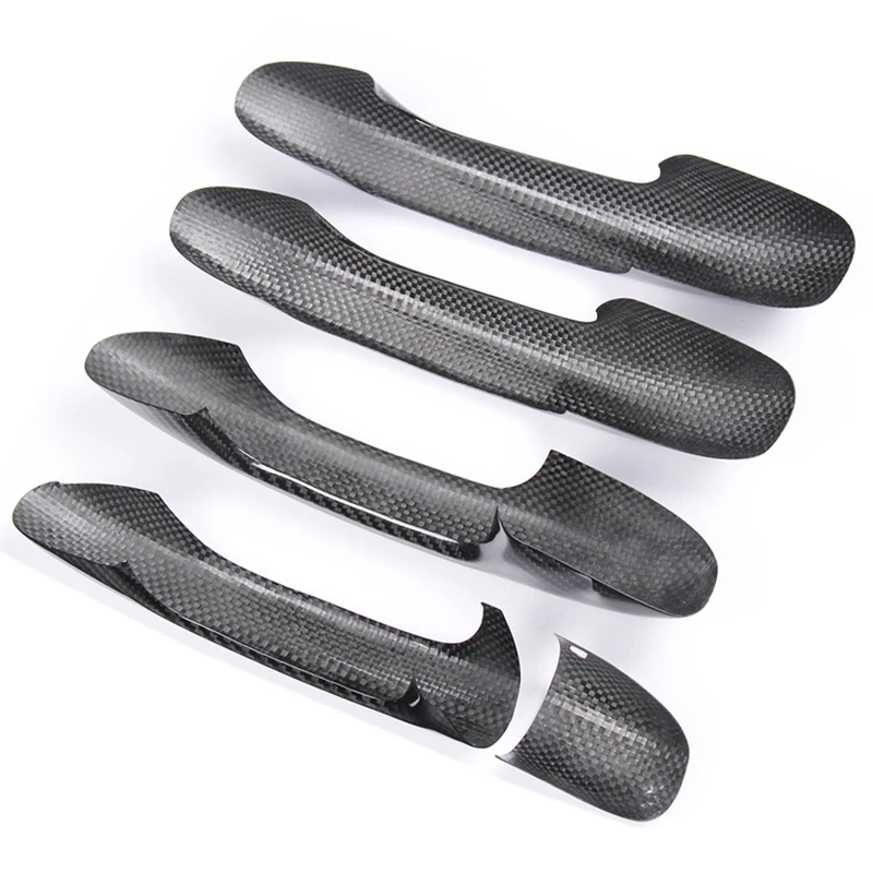 3/5pcs Auto Door Handle Trim Cover Car styling For Mercedes Benz A C E S Class W205 W213 W222 CLS GLE GLC C200 C250 Carbon Fiber