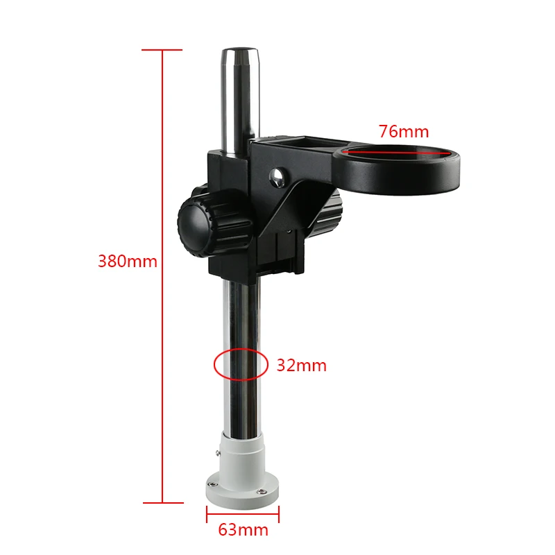 DIA 32mm Stand Holder Bracket Rod Bar Pillar + 76mm Ring Holder + 32mm Multi-axis Metal Arm For Trinocular Stereo Microscope