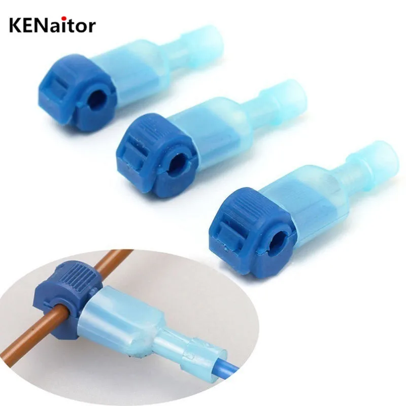 Quick Splice Electrical Connectors T Tap Wire Cable Snap Terminals Crimp Scotch Lock Car Audio Waterproof Kit Tool Set