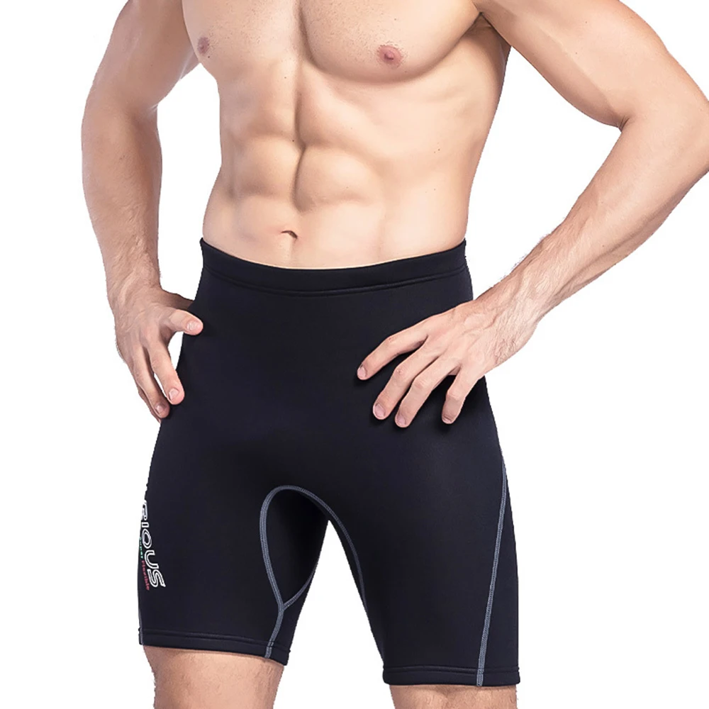 2MM Neoprene Men\'s Wetsuit Black Shorts Super Stretch Slim Fit Sunscreen Surf Warm Pants Rowing Sailing Swimming Shorts S-XL