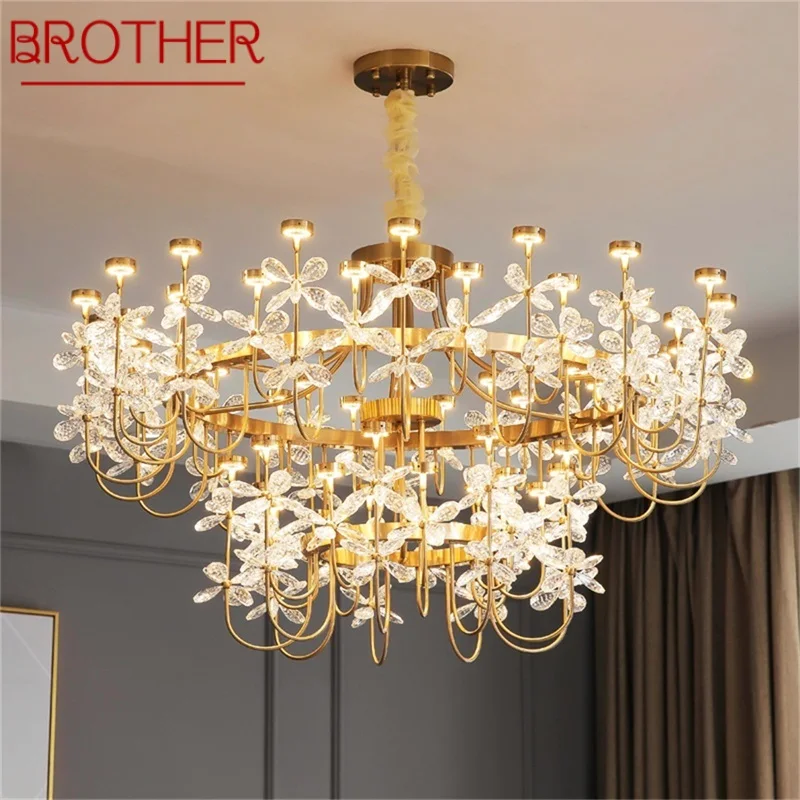 

BROTHER Modern Chandelier Pendant Lamp Contemporary Gold Luxury Home LED Creative For Living Dining Room