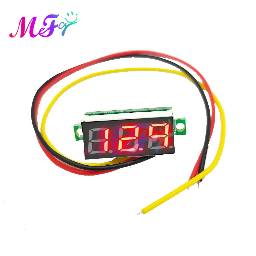 0.36 Inch 0.36" DC LED Digital Voltmeter 0-100V Voltage Meter Auto Car  Voltage Tester Detector 12V Red Green Blue