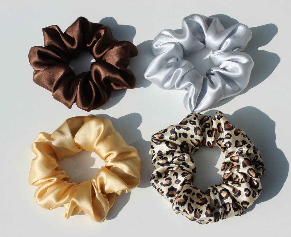 100 % reine Maulbeerseide, große Haargummis, Gummibänder, Haargummis, Gummi-Gummibänder, Pferdeschwanzhalter für Frauen und Mädchen, 19 Momme, 3,5 cm – Detail 8