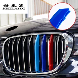 Car Styling For BMW X1 E84 F48 Accessories Head Front Grille For M Sport Stripes Grill Covers Cap Decoration Frame Auto Stickers