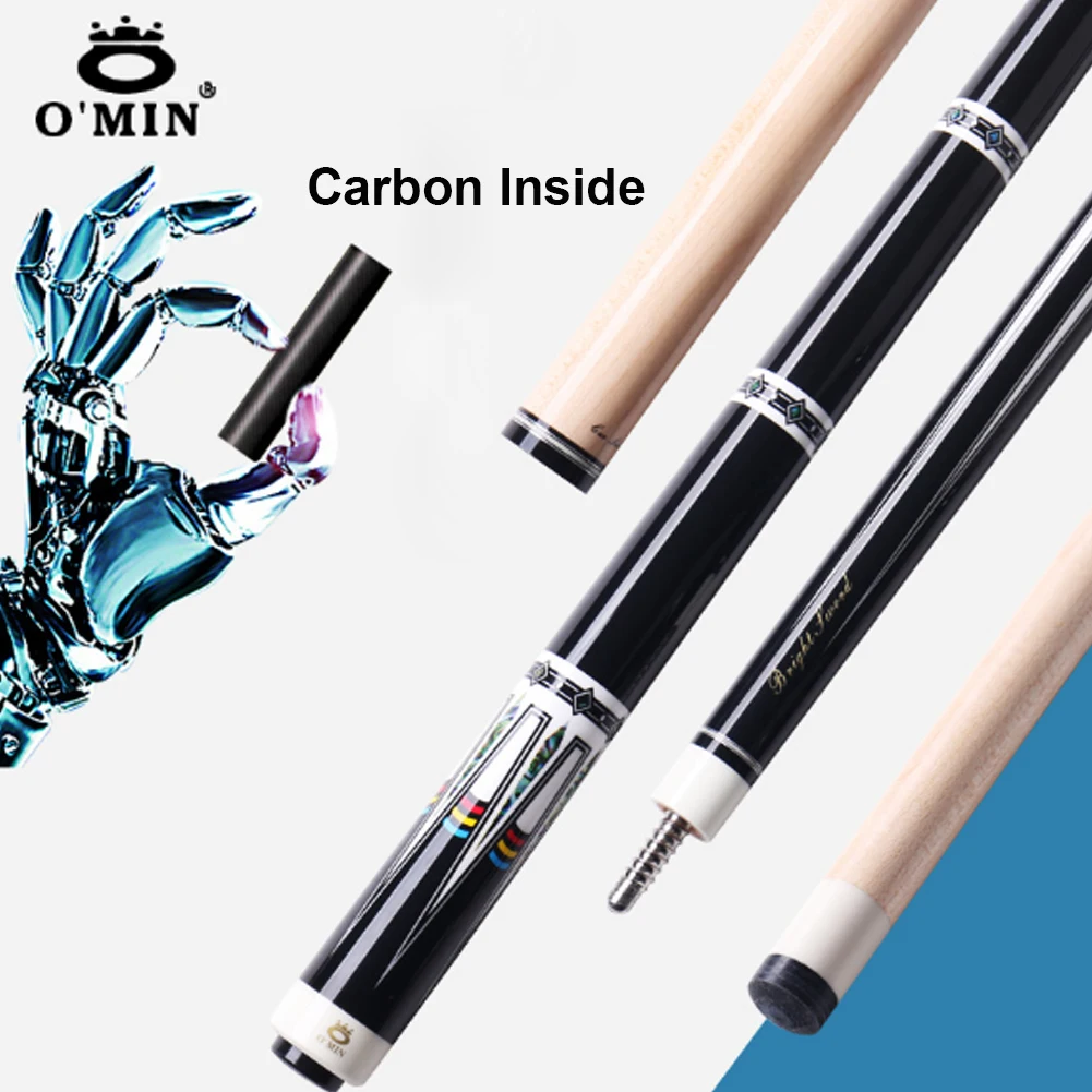 

OMIN New Arrival X1 Carbon Shaft Billiard Pool Cue Stick 12.75mm Cue Tip