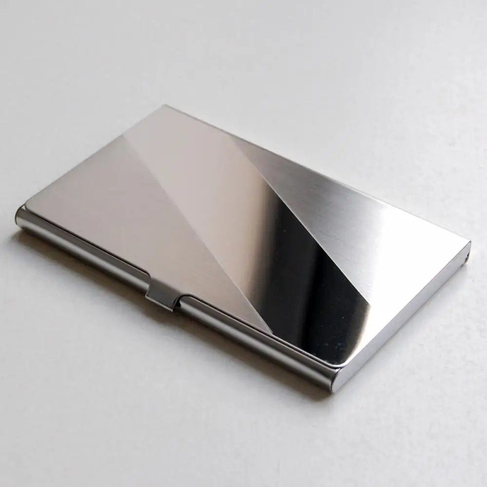 New Men Stainless Steel Aluminium Business ID Name Credit Card Holder Case Storage Box Desk Organizer