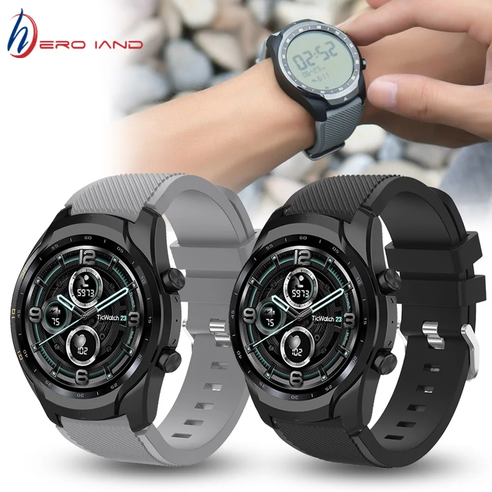 

Watch Strap For Ticwatch Pro 3/3 GPS Pro 2020 S2 E2 Samsung Gear S3 Huawei GT Honor Magic band 22mm Sillicone Washable Bracelet