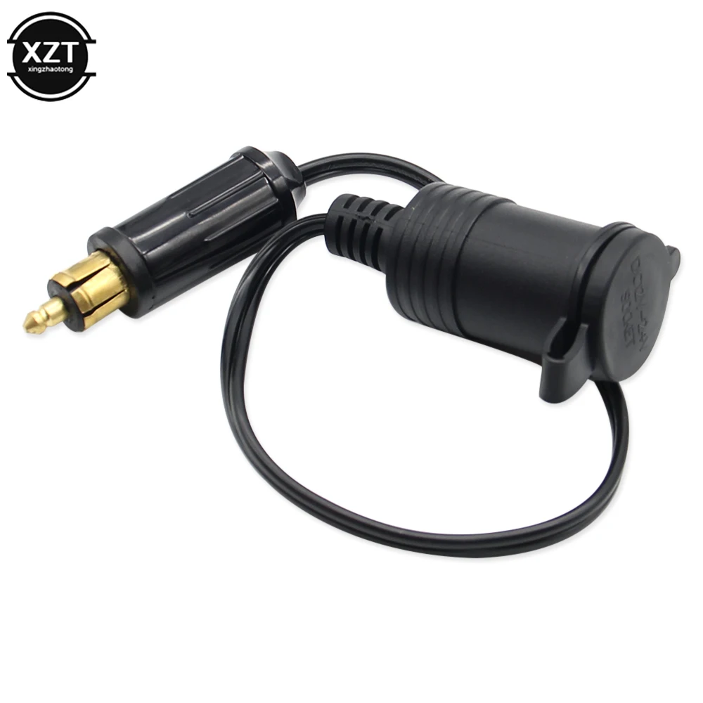 DC 12V 24V EU Plug For BMW DIN Hella Motorcycle Charger Socket Outlet  Convert to Car Cigarette Lighter Adapter Power Lead Cable