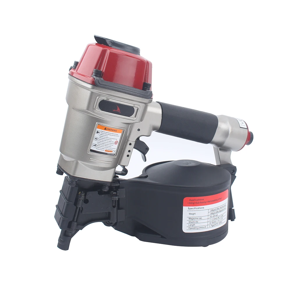 

YOUSAILING CN55 Industrial Pallet Nailer Gun Pneumatic Coil Nailer Tool Air Nailing Gun for Pallet Making Nail Length 32mm-55mm