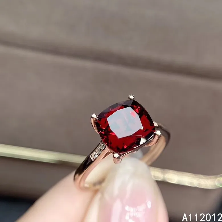 KJJEAXCMY fine jewelry S925 sterling silver inlaid natural gemstone Garnet new girl vintage ring support test Chinese style