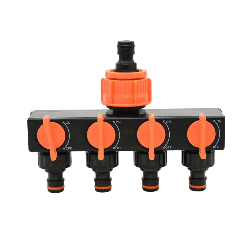 Garden hose splitter 4 way tap cranes garden tap Irrigation valve Quick connector adapter 1pcs