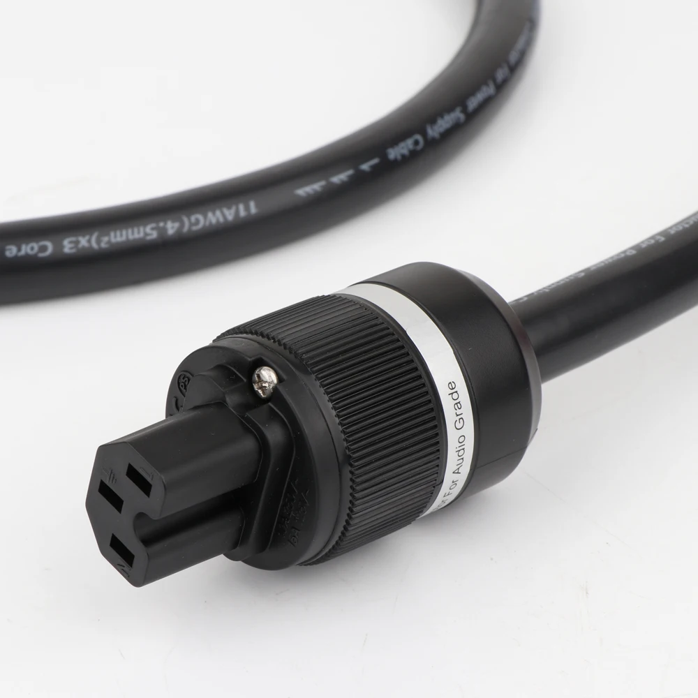 Monosaudio P901 cable de alimentación EUR de cobre de alta apagado múltiple, cable de alimentación de CA estándar Schuko de cobre puro cables de alimentación europeos