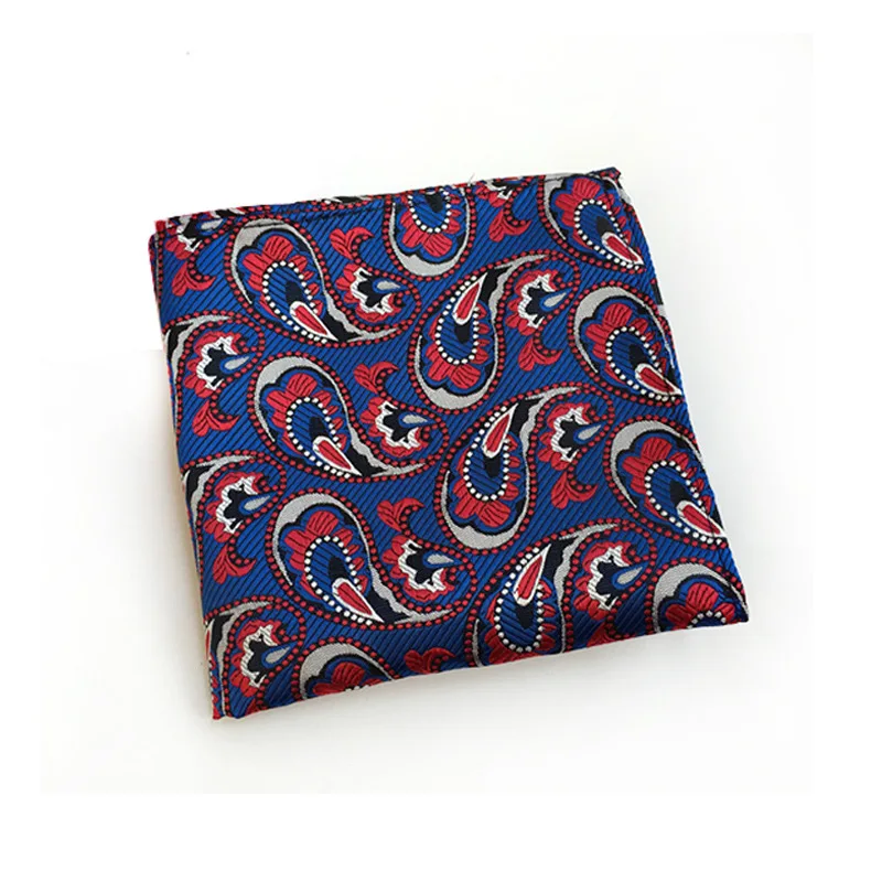 23 Style New Classic Paisley Cashew Floral Men Silk Satin Pocket Square Hanky Jacquard Woven Classic Wedding Party Handkerchief