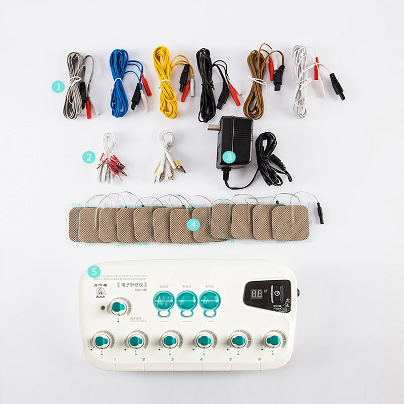 EMS Muscle Stimulator Massager Electroacupuncture Therapeutic Apparatus 6 Channels Output Huatuo Low-Frequency Stimulator