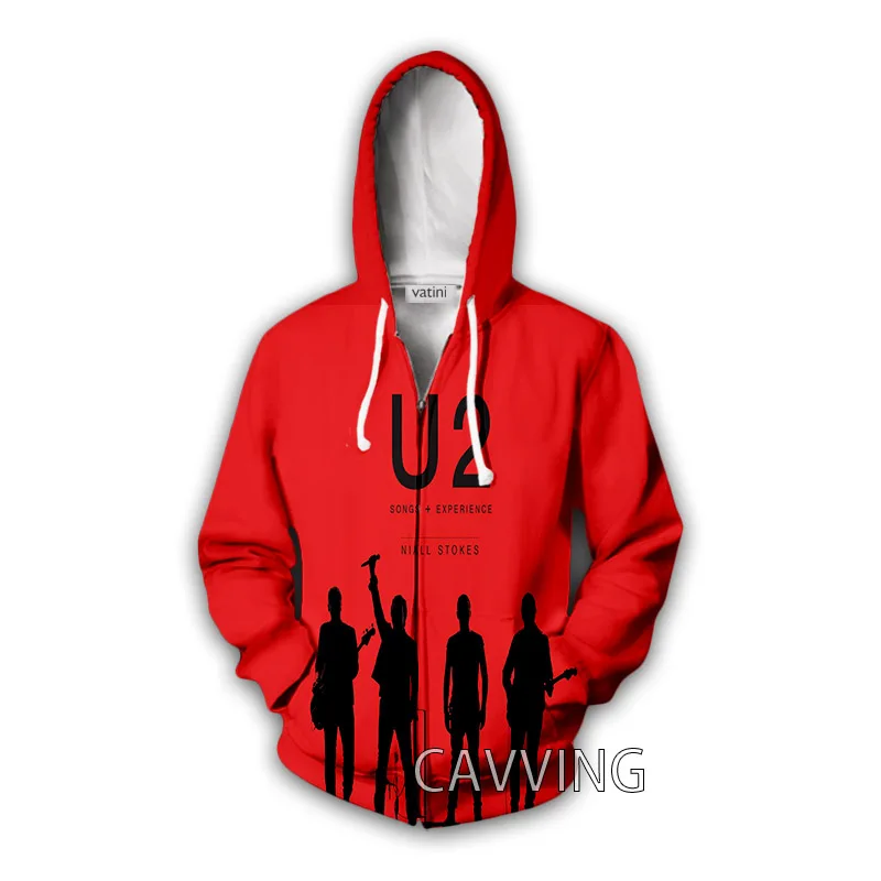 CAVVING 3D Print  U2 Band  Zipper Hoodies Zip Up Hooded Sweatshirt Harajuku Hoodie Sweatshirts for Men/women  Z02