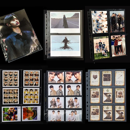 Imagen 1 del producto 20 piezas A4 formatos múltiples 11 agujeros página de álbum de fotos transparente suave para colección de monedas mágicas juego estrella carpeta de tarjetas postales