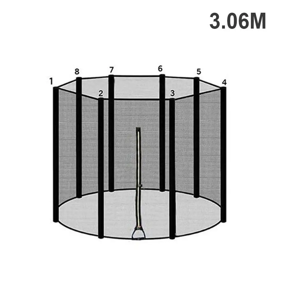 Trampoline Enclosure Net 1.83m/2.44m/3.06M Fence Replacement Durable Safety Mesh Netting Suit Fitiness Accessories 6/8/10-Feet