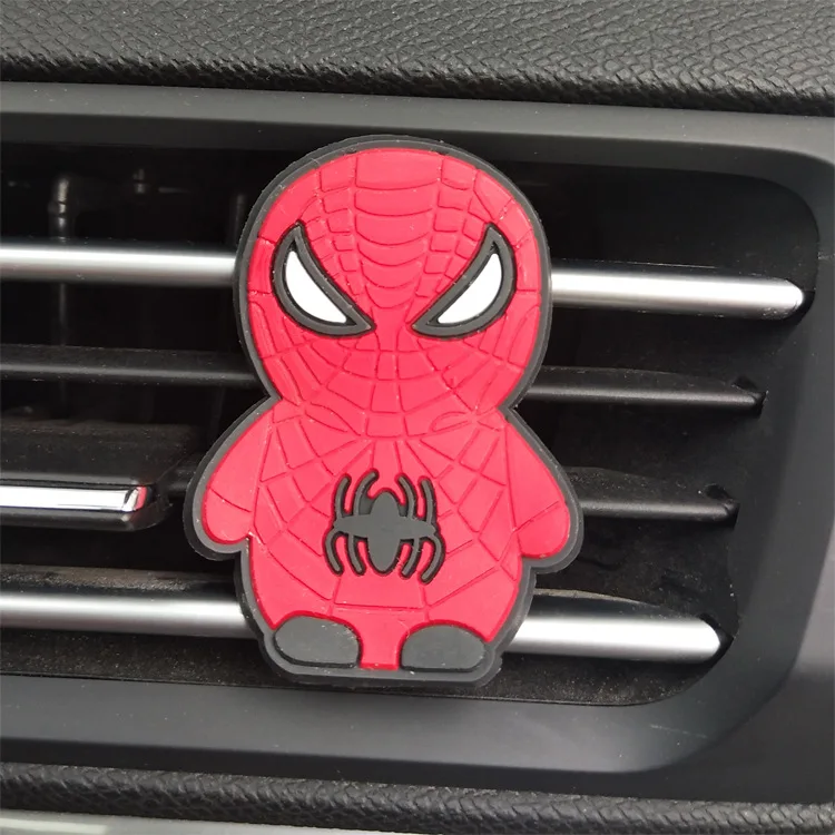 Anime Avengers Black widow Spideman Car Aroma Diffuser Clip Star wars Car Air Conditioner Air Out  Decoration gifts