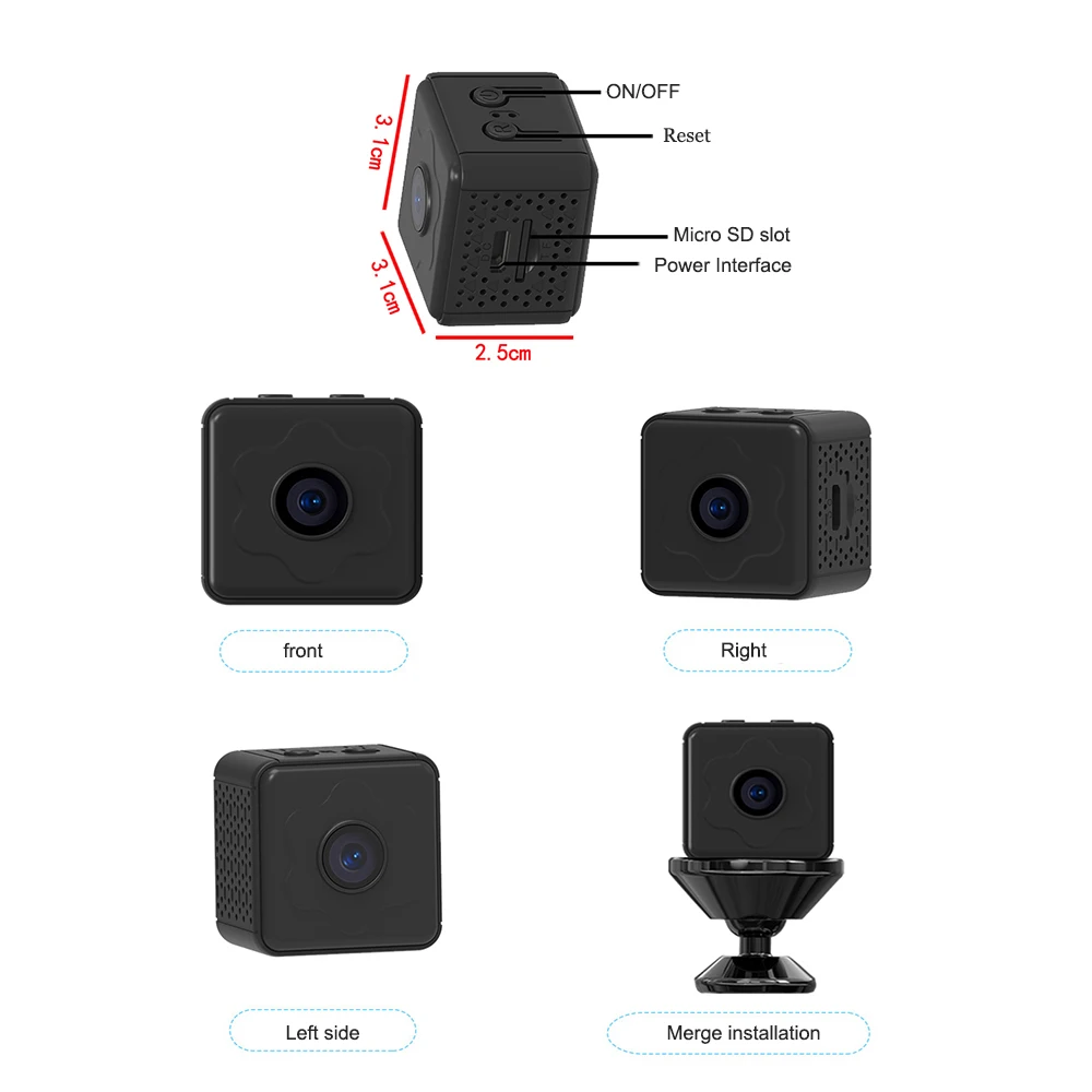 Mini Wireless WiFi Cameras Home Security Cameras Remote View Camera Nanny Cam Small Recorder With night vision