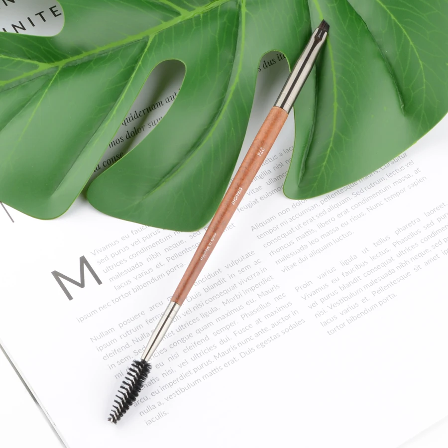 1 piece #274 Dual-ended Angled eyebrow Eye lash brush Makeup brush natural wood synthetic hair Professional Make up tool