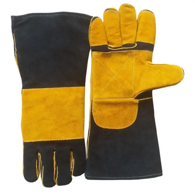 Long Welder Gloves Thick Work 40CM Flame Retardant Men