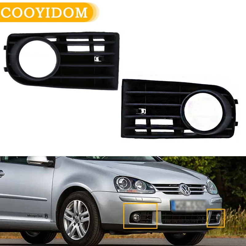 For VW Golf 5 A5 MK5 R32 2004-2009 Fog Lights LED Fog Lamp Headlight Front Bumper Fog Light Cover Grill Bezel Fog Lights Covers