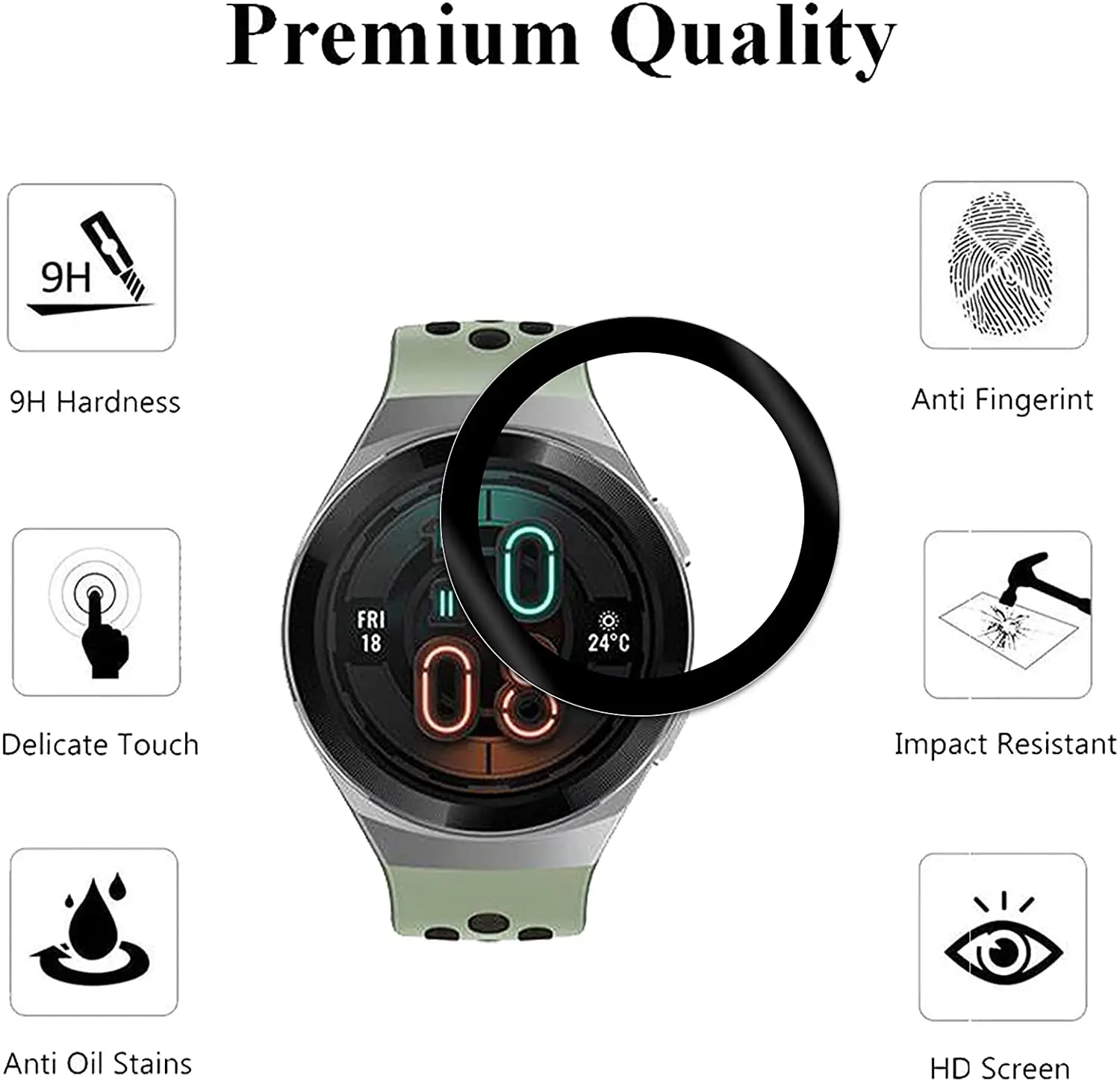 Protective Film For Huawei Watch GT 2e Smart Watch Screen Protector Films Full Clear TPU Soft Ultra-thin Cover 3D Soft Flexible