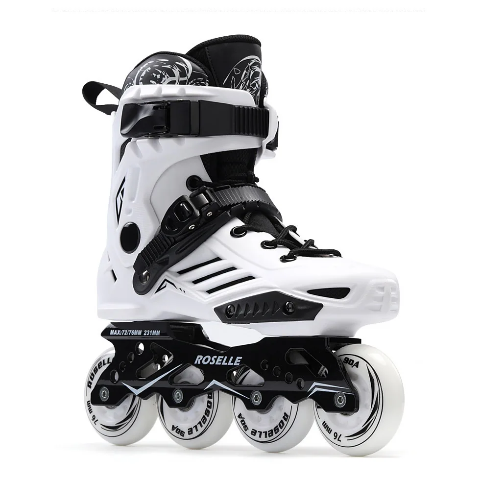 4 Wheels Pvc Roller Skate Luxury Different Size Skating Shoes Roller Sneaker For Adult Pu Rubber Beef Tendon Solid Size 35 To 47