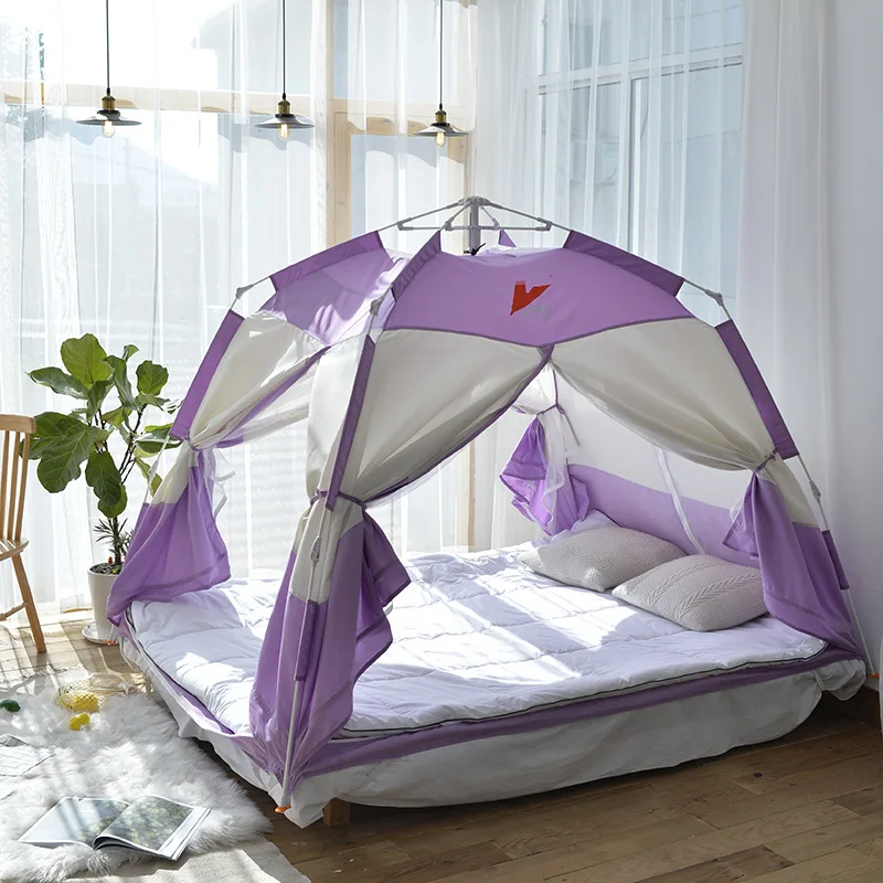 

Automatic Bed Tents for Children and Adults, Anti-Mosquito Tent, Winter Household, Thick, Warmcold-proof, Indoor, 3-4 Person