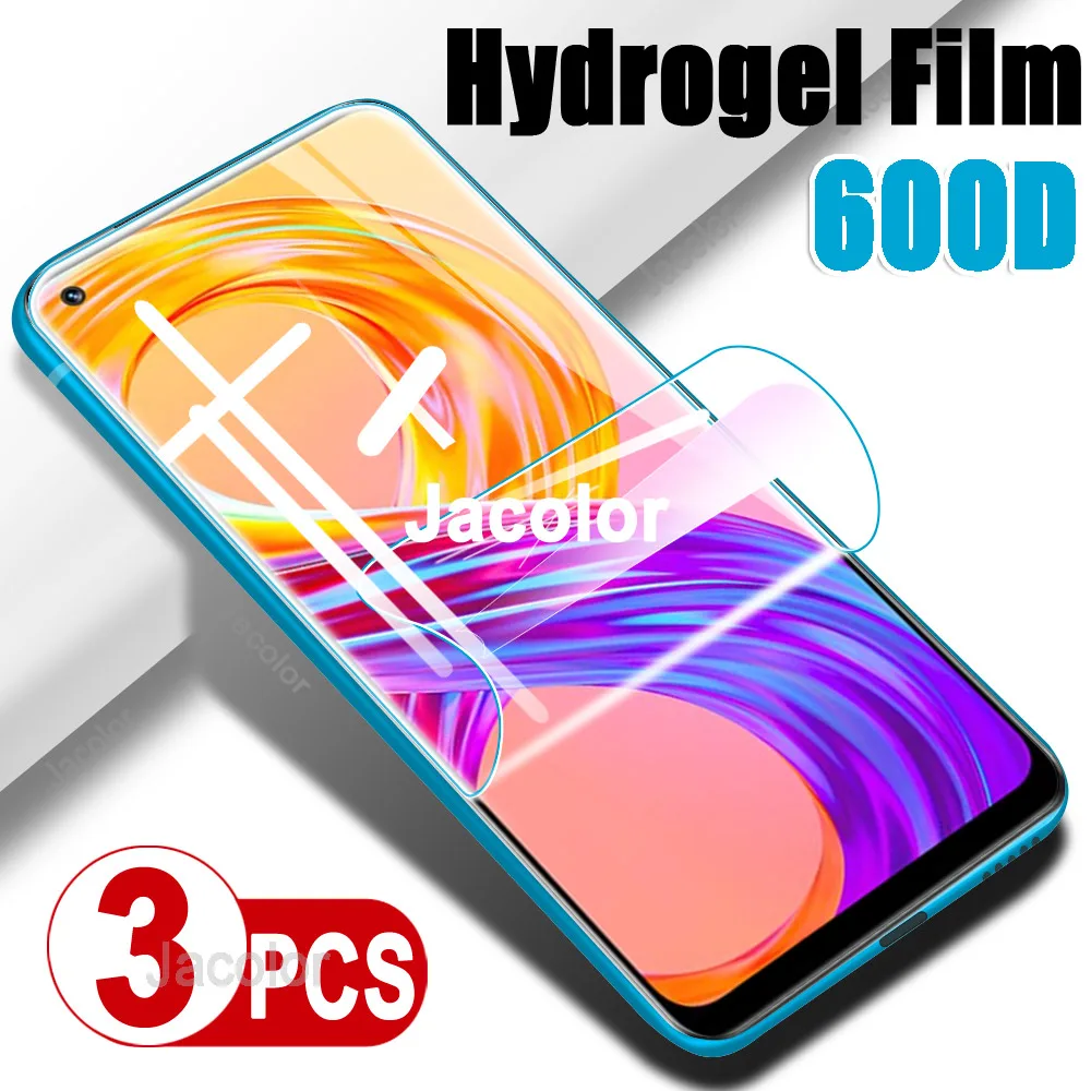 3PCS Safety Hydrogel Film For OPPO Realme 8 7 Pro 8Pro 7Pro Screen Protector For Realme8 Realme7 Water Gel Film Soft Not Glass