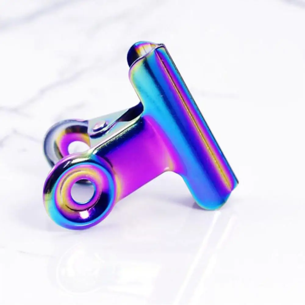 6 stücke C Kurve Clips 31mm Multi Funktion Edelstahl Rose Gold/Bunte Empfang Papier Buch Clip Acryl tipps Kabel Wickler