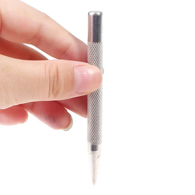 Automatic Center Pin Punch Anti Slip Knurling จับเหล็กฤดูใบไม้ผลิโหลดโหลดเจาะโลหะเครื่องหมาย Center Punch เครื่องมือเจาะ Bit