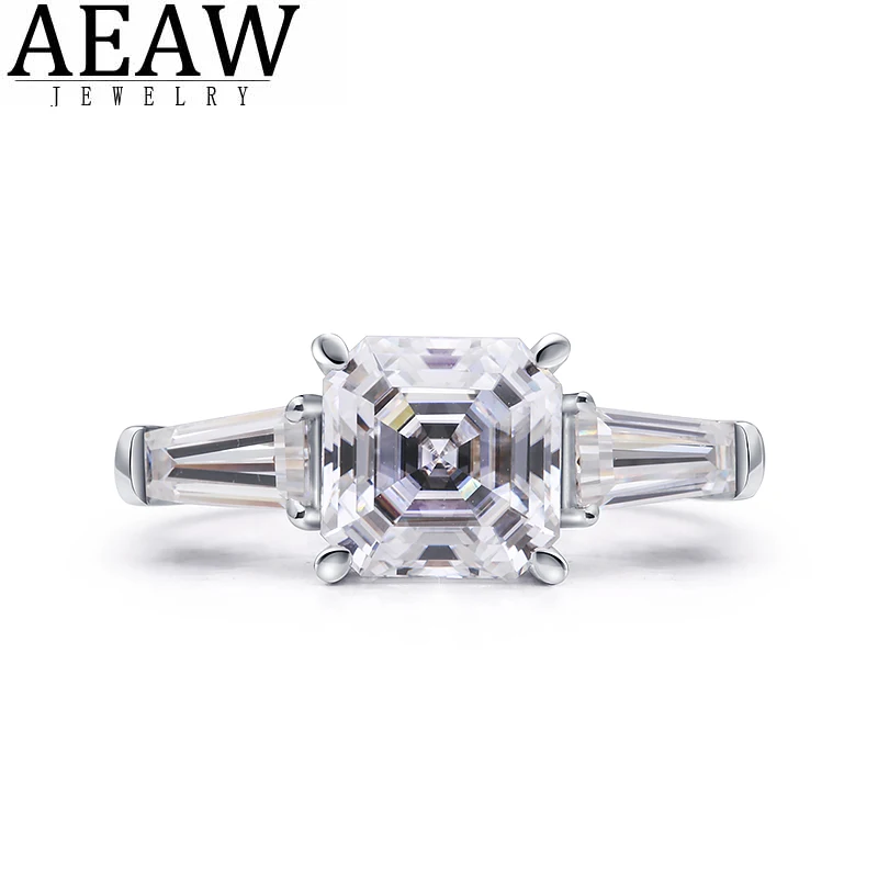 

1carat DEF Color Asscher Excellent Cut VS-VVS CVD HPHT Lab Grown Diamond Engagement Ring Real 14K White Gold For Women With IGI