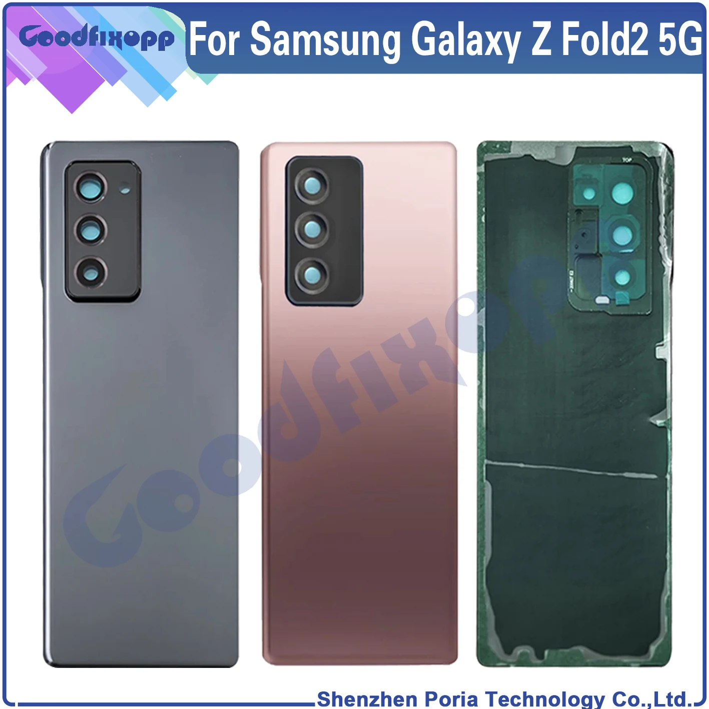 

Для Samsung Galaxy Z Fold2 5G Fold 2 SM-F916 F916 задняя крышка аккумулятора задняя крышка корпуса Запасные части