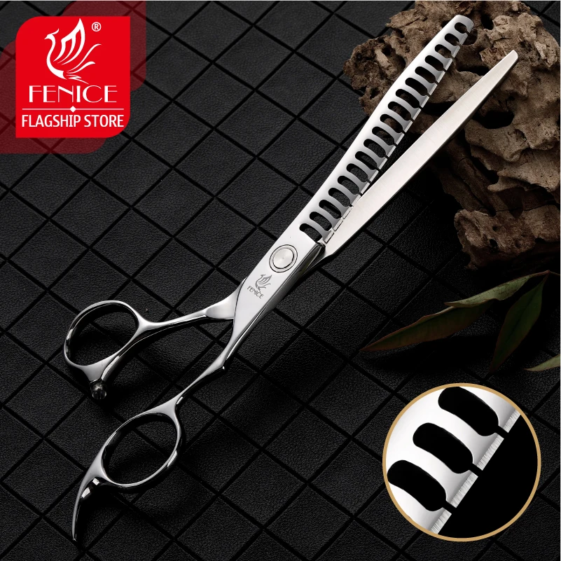 Fenice 7 inch JP440C Professional Dog Beauty Pet Scissors Dog Grooming Scissors Thinning Shears Thinning Rate about 75%