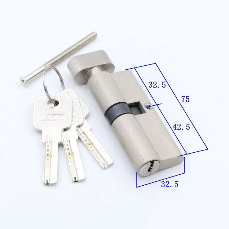 DIY Pure Copper Lock Core Security  Hardware  Lock Cylinder  Interior Bedroom  Living  Handle  Brass Key