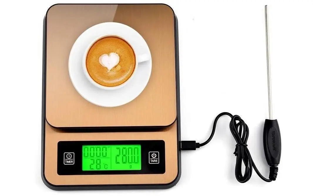 2kg/0.1g Household Hand Made Coffee Scale Timing Kitchen Food Medicine Electronic Baking Cooking Scale With Usb Power Supply