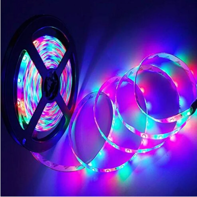 SMD 2835 (3528) LED Strip DC5v 12v white warm RGB 60LED/m flexible low-power lighting flowing water multi-color light strip